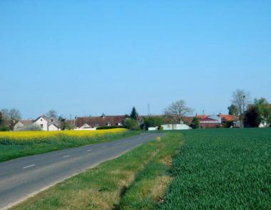 Route et vue du Village